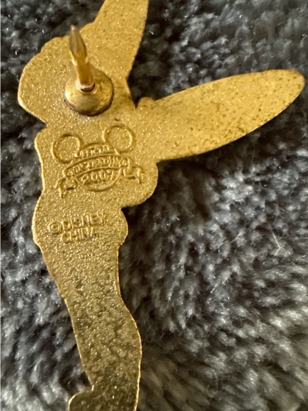 Tinkerbell Pin with glitter wings. Disney Vintage 2007 trading pin. W Receipt